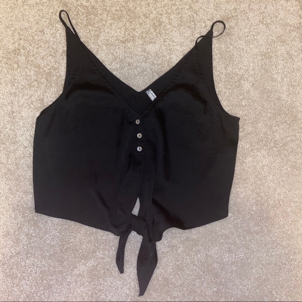 Free people cropped silk tank